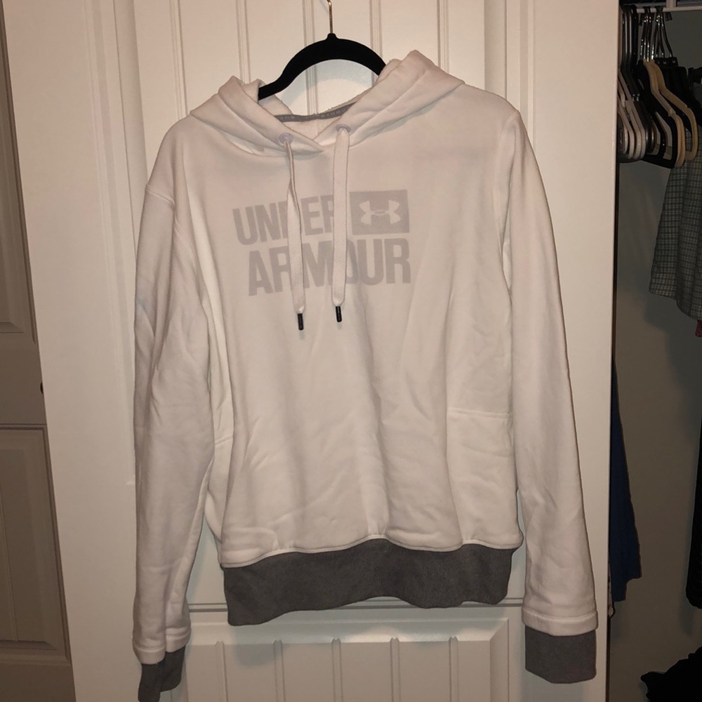 under armor white hoodie